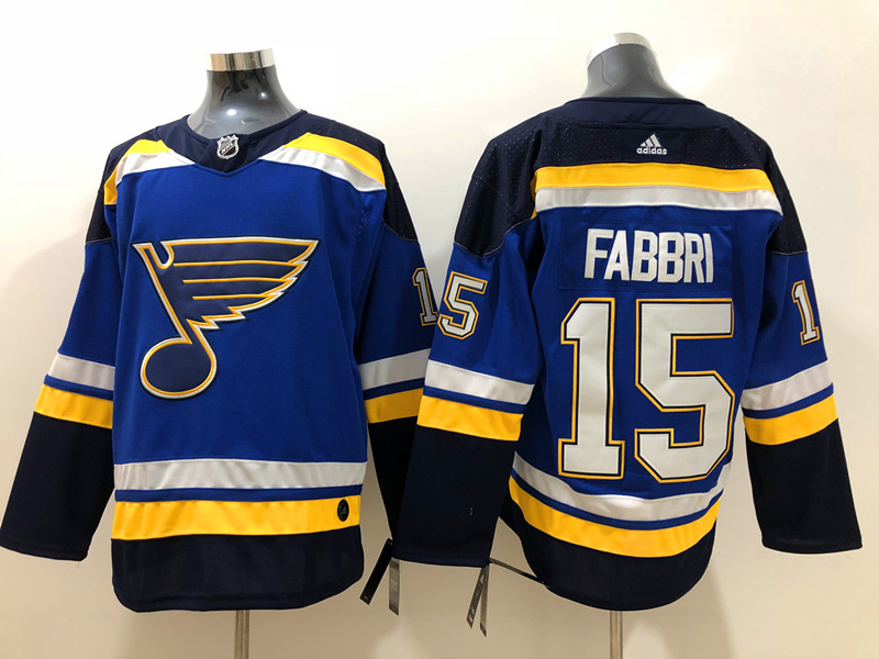 Men's St. Louis Blues Robby Fabbri #15 Blue Breakaway Jersey